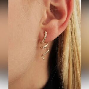 Gold Snake Earrings N1022